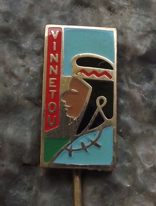 Vintage Vinnetou Winnetou Apache American Indian Karl May Films Books Pin Badge - Badgecrazy
