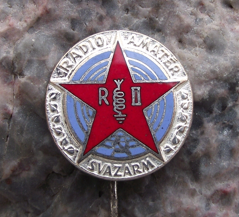 Vintage Army Radio Operator Czech Svazarm Reserve Grade 2 Military Ham Pin Badge - Badgecrazy