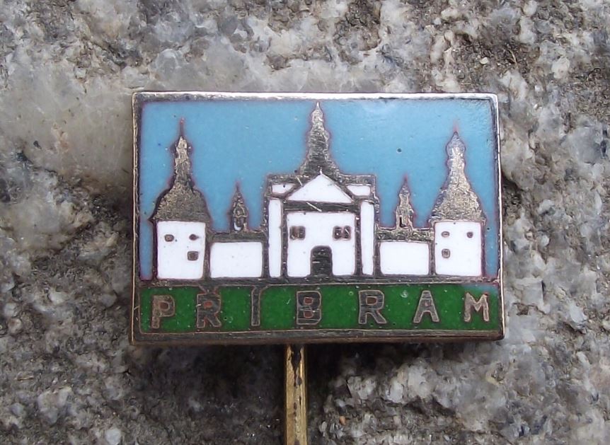 Antique Pribram Svata Hora Czech Baroque Church and Monastery Tourist Pin Badge - Badgecrazy