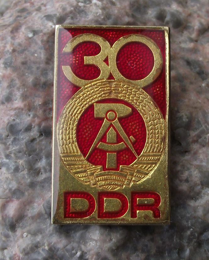 1979 East Germany DDR GDR 30th Anniversary German GDR Commemorative Pin Badge - Badgecrazy