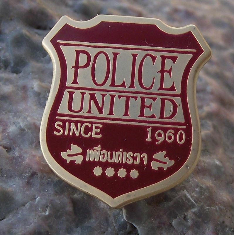 Rare Police United FC 1960 Football Club Thai Thailand Soccer Tie Pin Badge - Badgecrazy