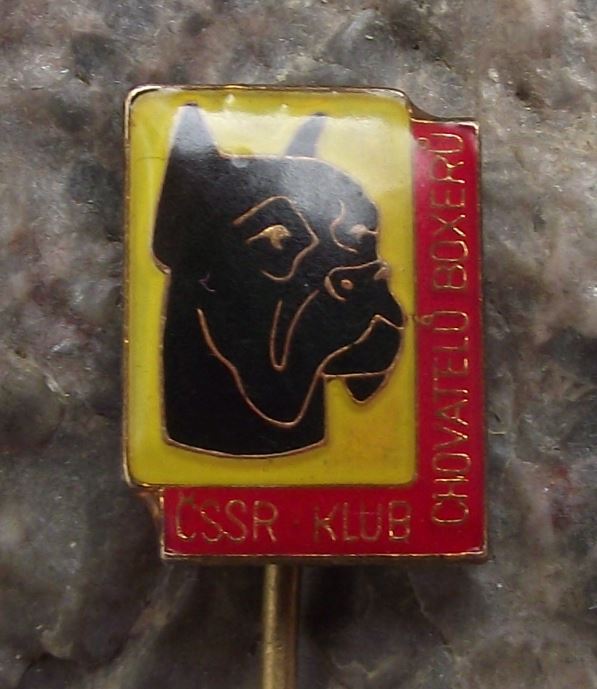 Vintage Boxer Dog Breeders and Owners Club of CSSR Czechoslovakia Pin Badge - Badgecrazy