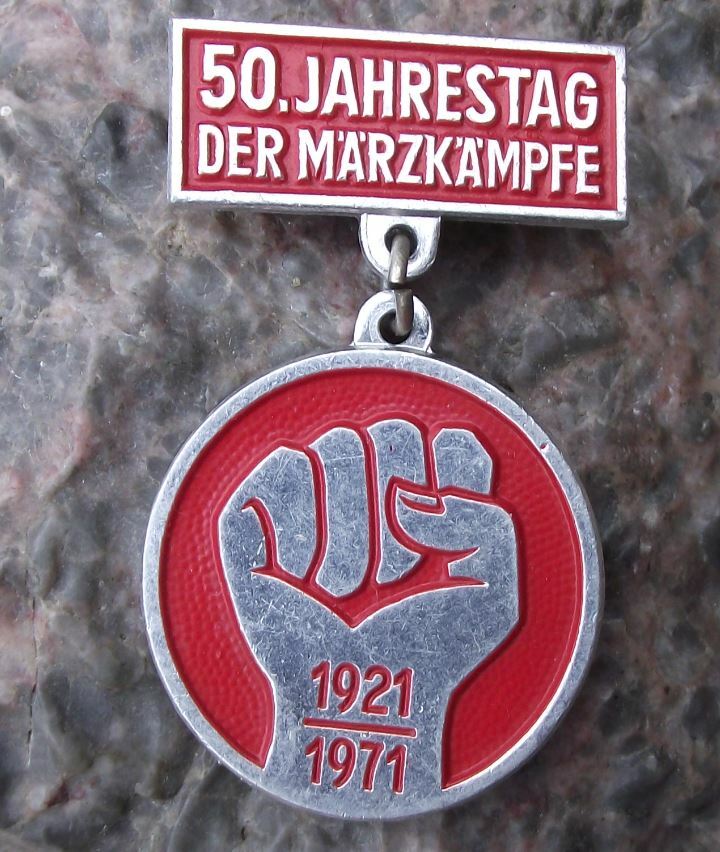 1971 March Uprising Germany Marzkampfe Revolution 50th Anniversary Pin Badge - Badgecrazy