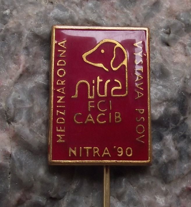 1990 CACIB International World Champion Dog Show FCI Event Slovakia Pin Badge - Badgecrazy