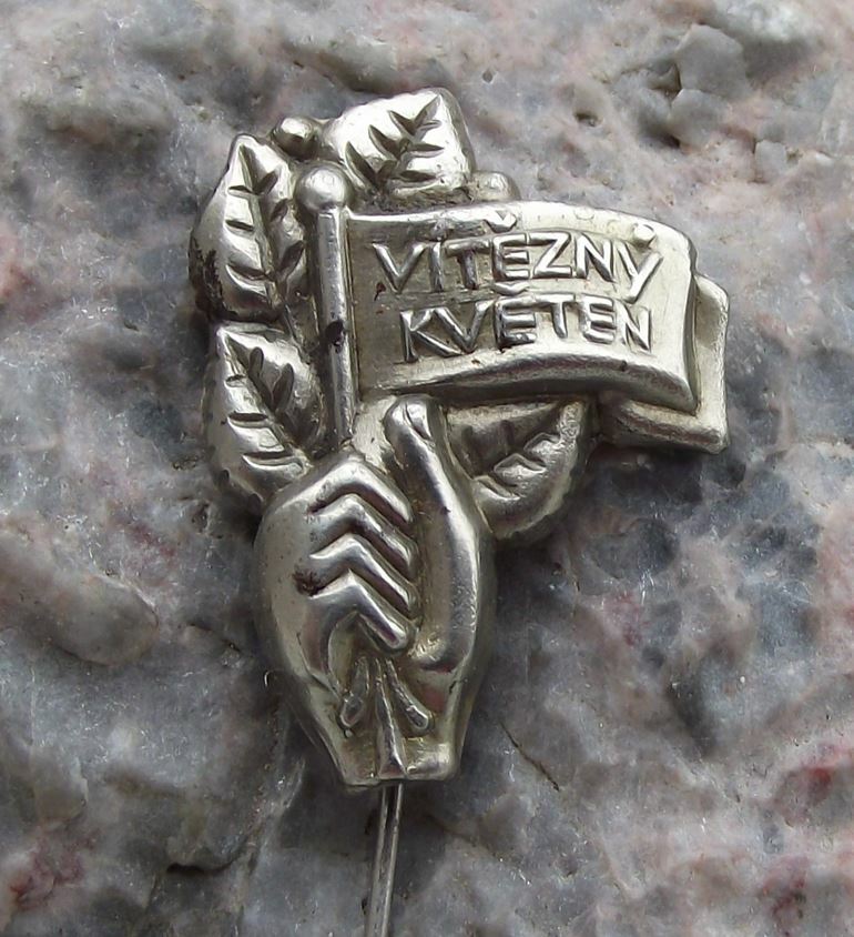 Vintage Czechoslovakia Celebration End of World War 2 Victory Europe Pin Badge - Badgecrazy