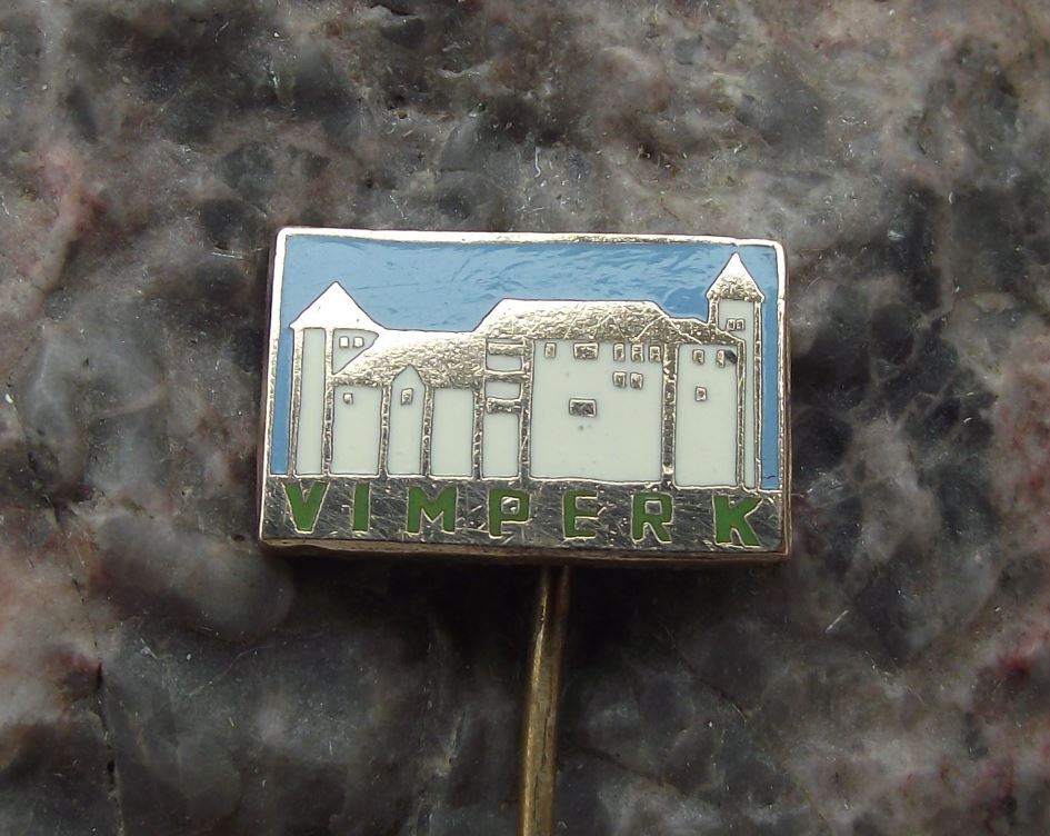 Antique Vimperk Bohemian Czech Castle Palace Tourist Souvenier Pin Badge - Badgecrazy