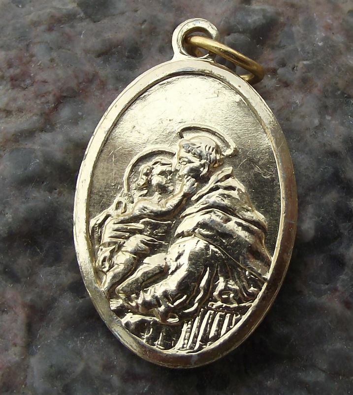 Antique Jesus Christ Baby Christian Religious Holy Necklace Icon Charm - Badgecrazy