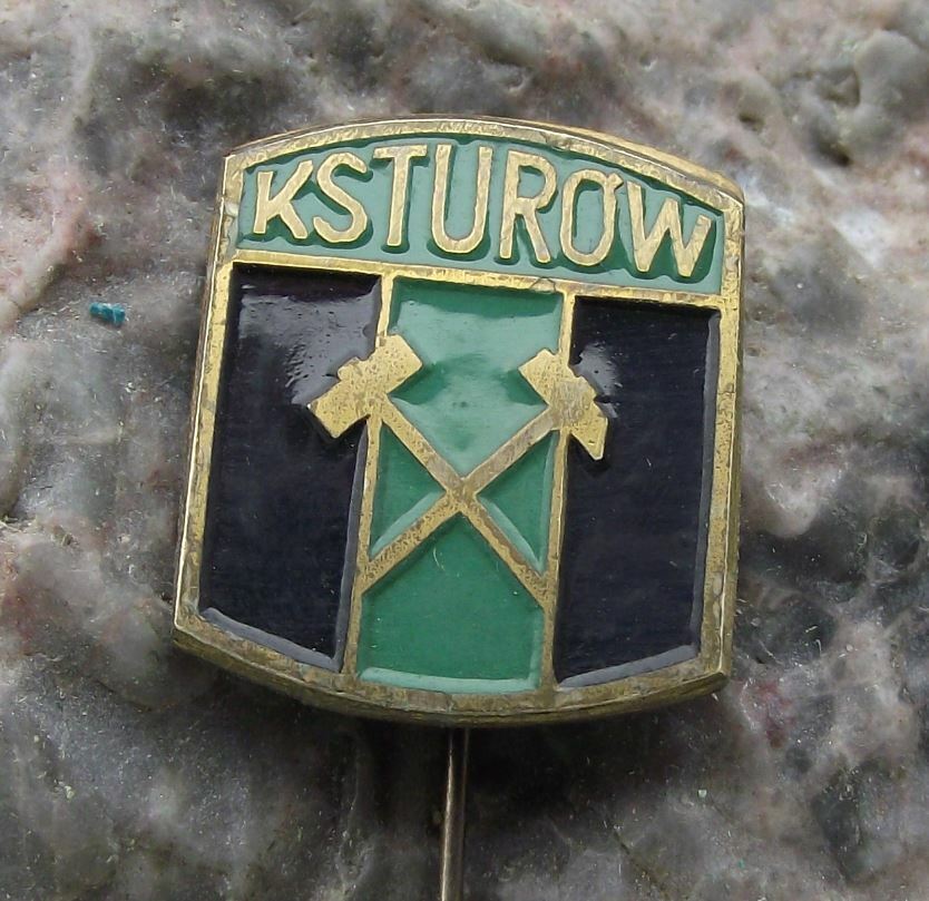Antique KS Turow Zgorzelec Poland Polish Mining Sports Basketball Club Pin Badge - Badgecrazy