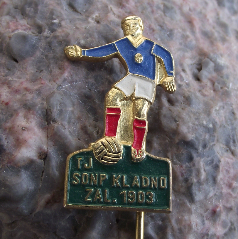 Antique TJ SONP Kladno 1903 Czechoslovakia Football Soccer Club Team Pin Badge - Badgecrazy