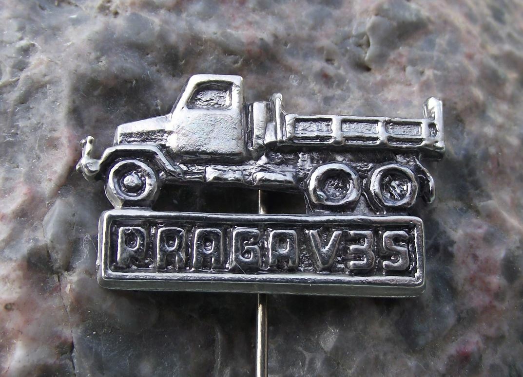 Vintage Praga V3S Flatbed Agricultural Commercial Truck Lorry Pin Badge - Badgecrazy