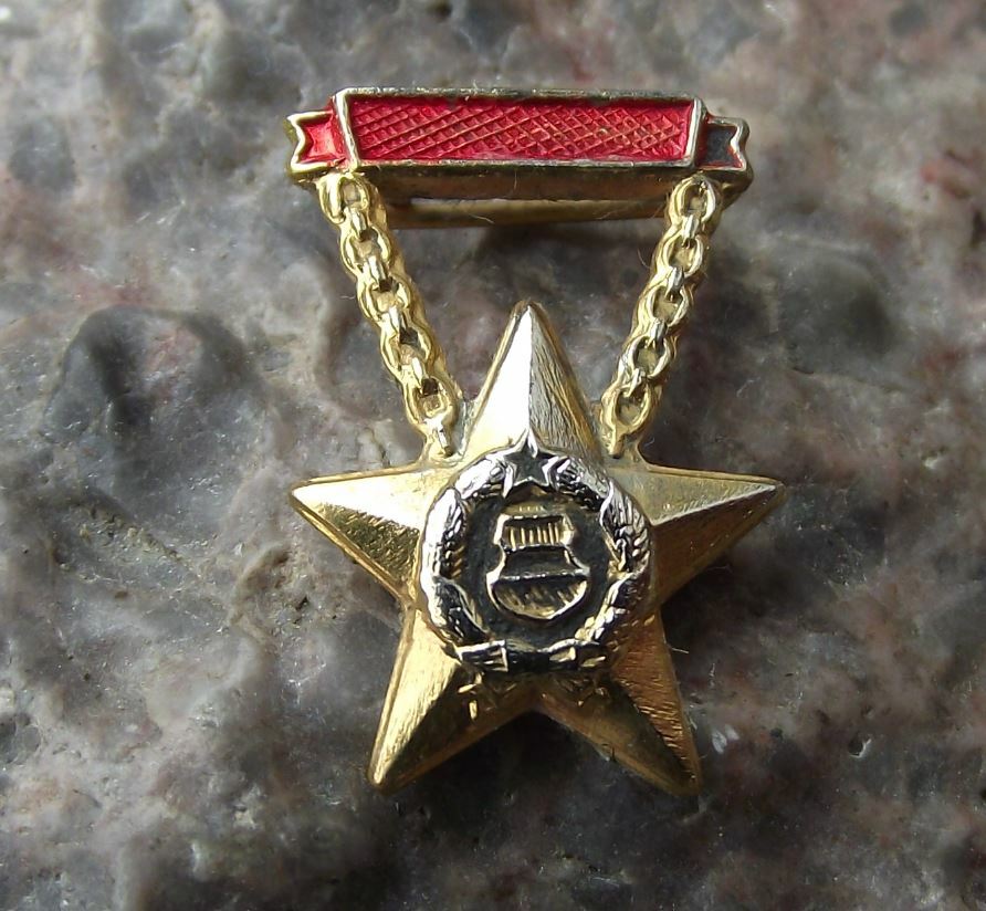 Antique Hungary Peoples Republic Coat of Arms Heraldic Crest Shield Pin Badge - Badgecrazy