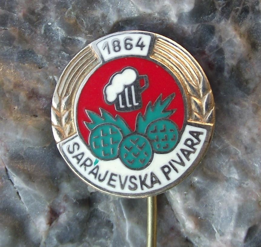 Antique Sarajevska Pivara 1864 Sarajevo Bosnia Brewery Lager Beer Pin Badge - Badgecrazy