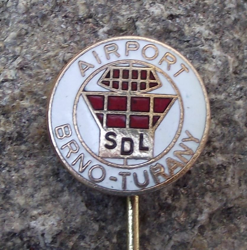 Vintage Brno Turany Airport Czech Air Traffic Control Tower SDL ATC Pin Badge - Badgecrazy