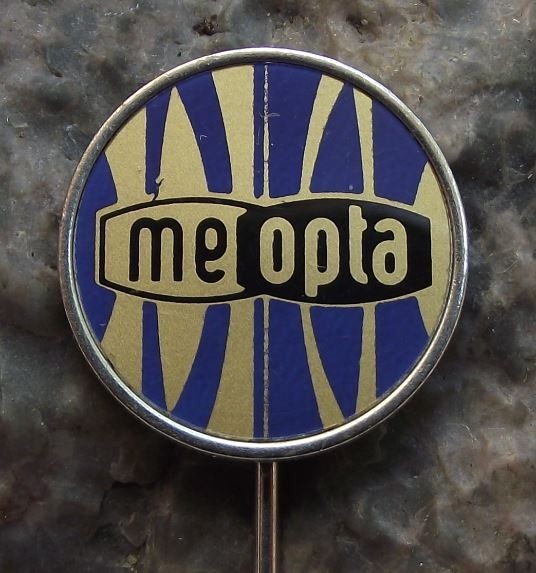Vintage Meopta Art Deco Design Czech Optical Photographic Company Pin Badge - Badgecrazy