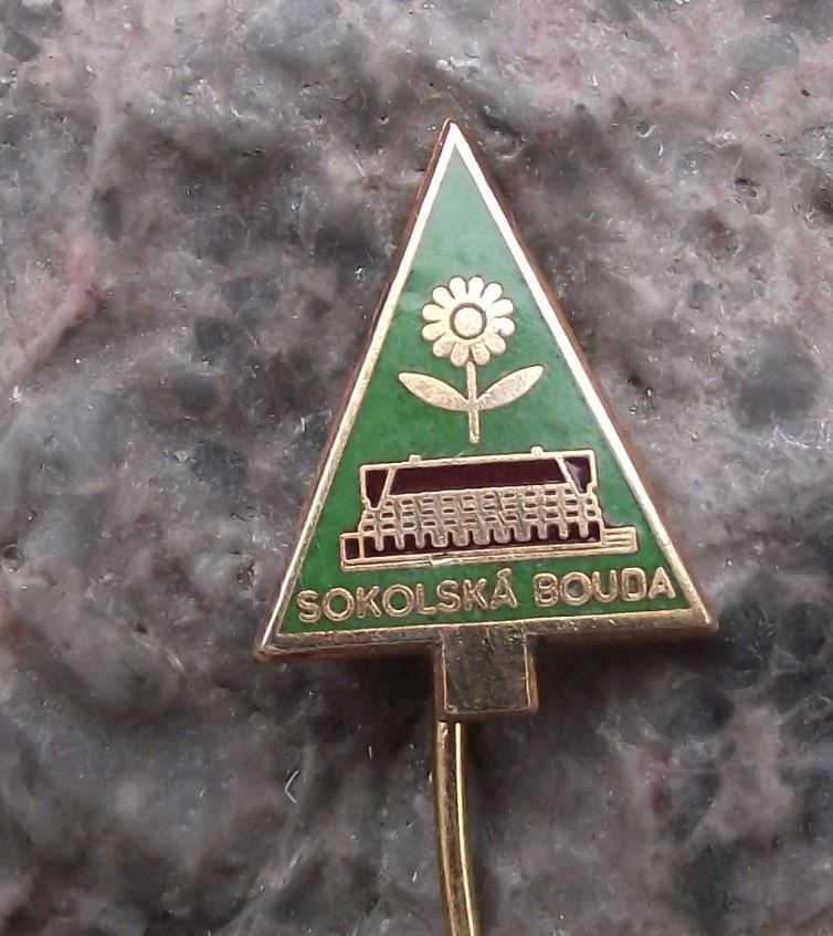 Antique Sokolska Bouda Krkonose Park Czech Mountain Hikers Cabin Pin Badge - Badgecrazy