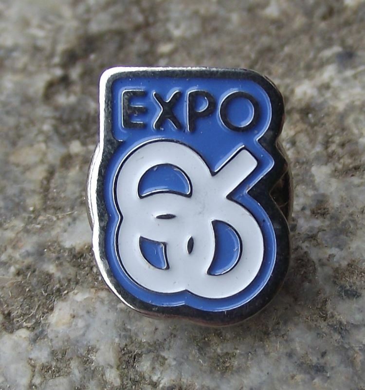1986 Canada EXPO 86 World Exposition Vancouver Worlds Fair Logo Pin Badge - Badgecrazy