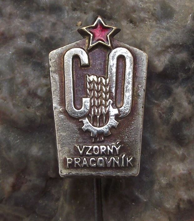 Czech Civil Defense Defence Cold War Excellent Worker Communist Award Pin Badge - Badgecrazy