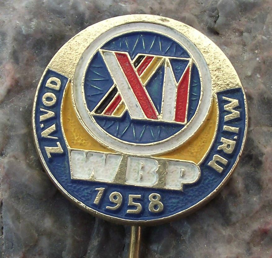 1958 WBP 11th International Bicycle Bike Road Race Prague Tour Cycling Pin Badge - Badgecrazy