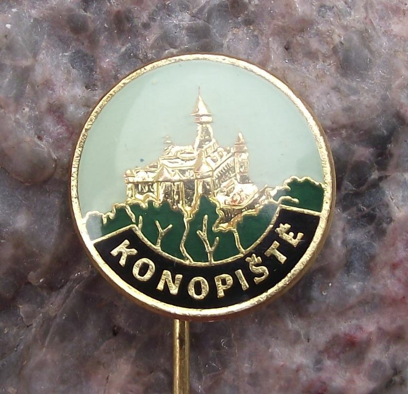 Vintage Konopiste Konopischt Castle Schloss Czech Fairytale Palace Pin Badge - Badgecrazy