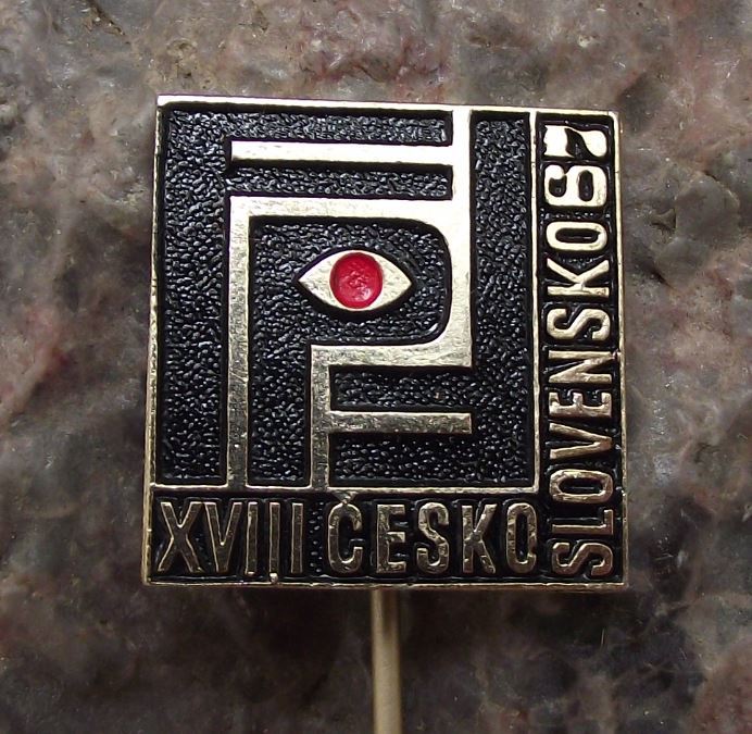 1967 FFP Czech Filmovy Exhibition 18th Communist Workers Film Festival Pin Badge - Badgecrazy