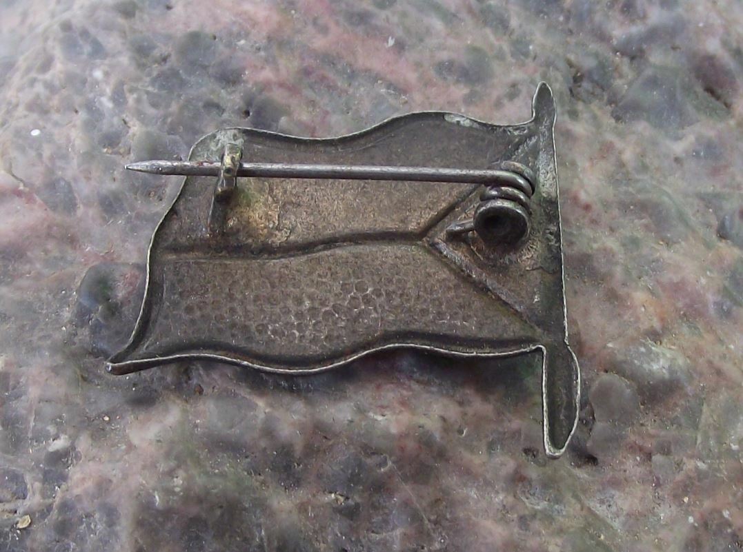 Antique Czech Czechoslovakian National Waving Flag Czechoslovakia Pin Badge - Badgecrazy