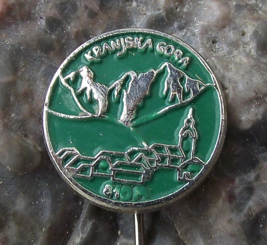 Antique Kranjska Gora Slovenia Alpine Resort Tourist Souvenier Pin Badge - Badgecrazy