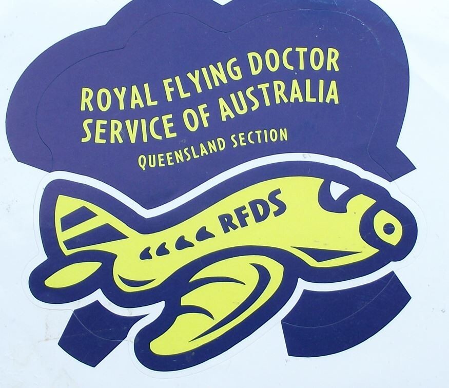 Vintage RFS Royal Flying Doctor Service of Australia Queensland Sticker Decal - Badgecrazy