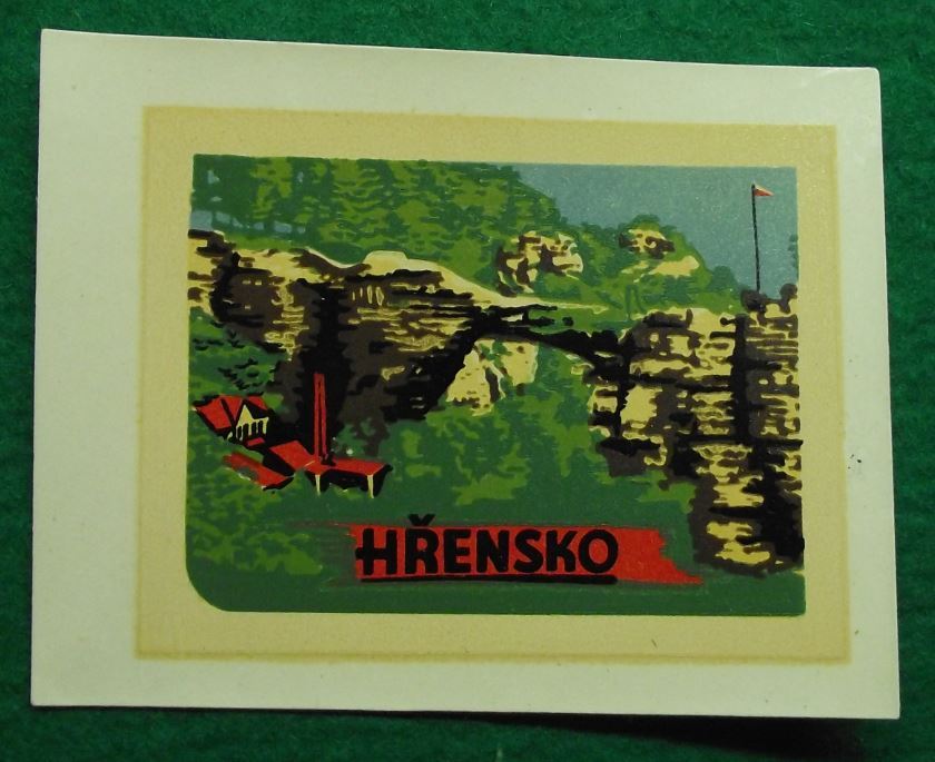 Antique Hrensko Rock Formations Czechoslovakia Climbing Hiking Decal Sticker - Badgecrazy