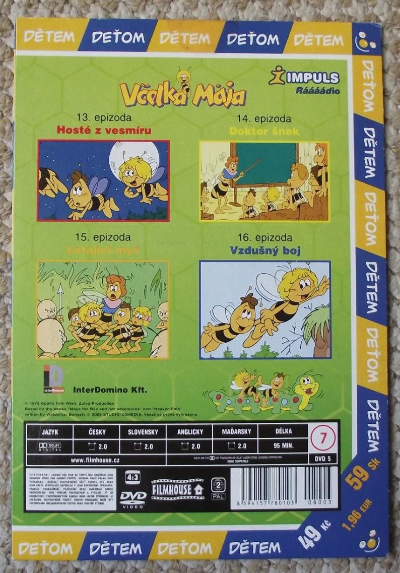 1975 Original & Best Animated Cartoon Vcelka Beine Maja Maya the Bee Episode 4 - Badgecrazy