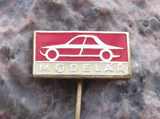 Vintage Scale Model Car Maker Designer Club Czechoslovakia Modelar Pin Badge - Badgecrazy
