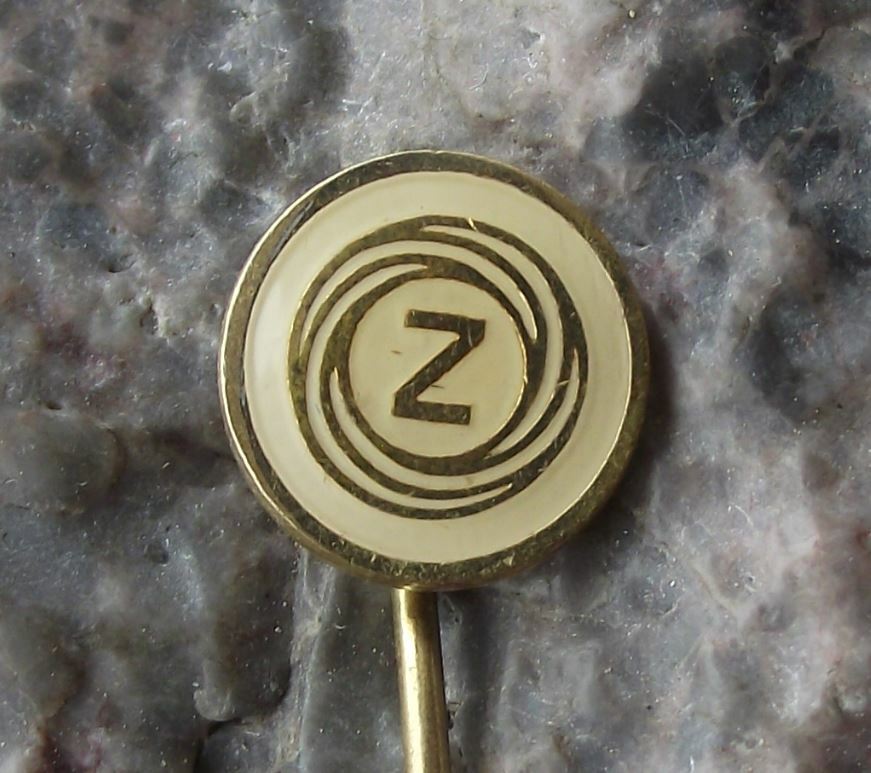 Antique CZ Weapons Pistols Rifle Gun Factory Czechoslovakia Logo White Pin Badge - Badgecrazy