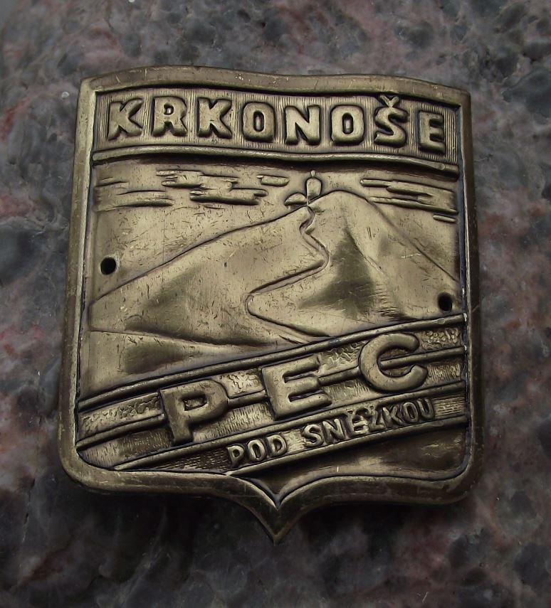 Krkonose Pec Pod Snezkou Snezka Mountain Walking Stick Shield Plate Stocknagel - Badgecrazy