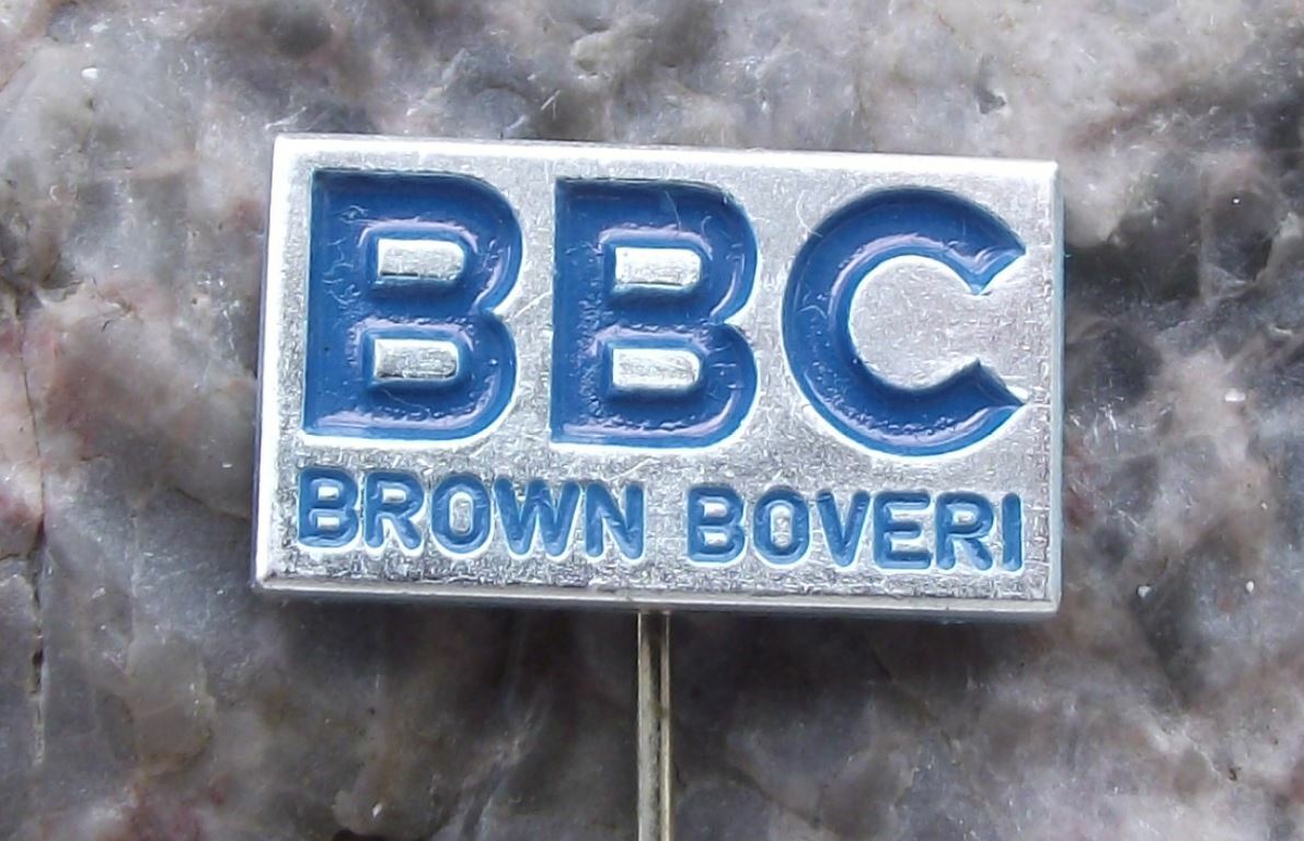 Vintage BBC Brown Boveri Swiss Engineering Maschinenfabrik Oerlikon Pin Badge - Badgecrazy