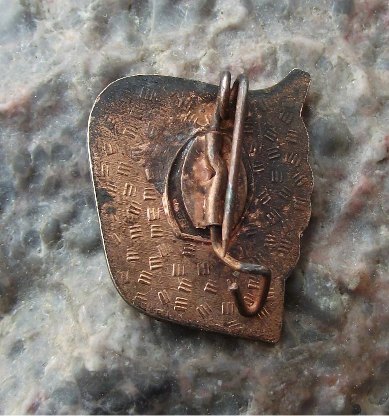 Miniature Thalmann Pioneer Young Tourist Camping Tent DDR Bronze Metal Pin Badge - Badgecrazy