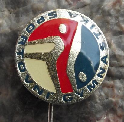 Sports Gymnastics Handstand and Jumping Stag Leap Poses Czech Sports Pin - Badgecrazy