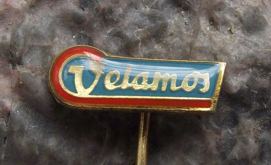 Vintage Velamos Bicycle & Motorbike WorksCycle Bike Advertising Logo Pin Badge - Badgecrazy