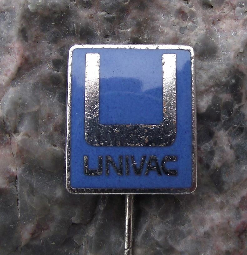 Rare UNIVAC Pioneering Historic Computer Mainframe Computing Company Pin Badge - Badgecrazy