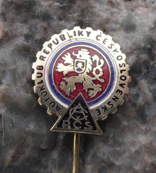 Vintage Czechoslovakia Czech AAA Association Car Owners Drivers Club Pin Badge - Badgecrazy