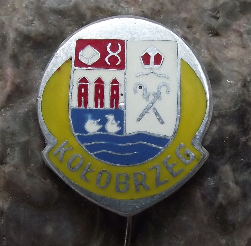 Antique Kolberg Kolobrzeg Poland Polish Coat of Arms Heraldic Crest Pin Badge - Badgecrazy