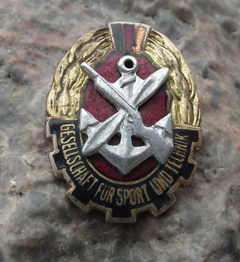 Gesellschaft for Sport und Technik East German Peyoples Army Rifles Pin Badge - Badgecrazy