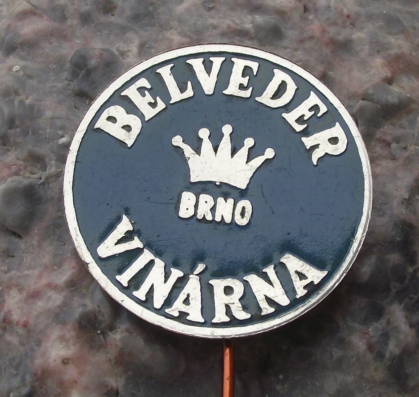 Antique Belveder Vinarna Vineyard Wine Cellar Czech Restaurant Brno Pin Badge - Badgecrazy