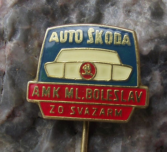 Czech Svazarm Automotoklub AAA Association Car Club AMK Mlada Boleslav Pin Badge - Badgecrazy
