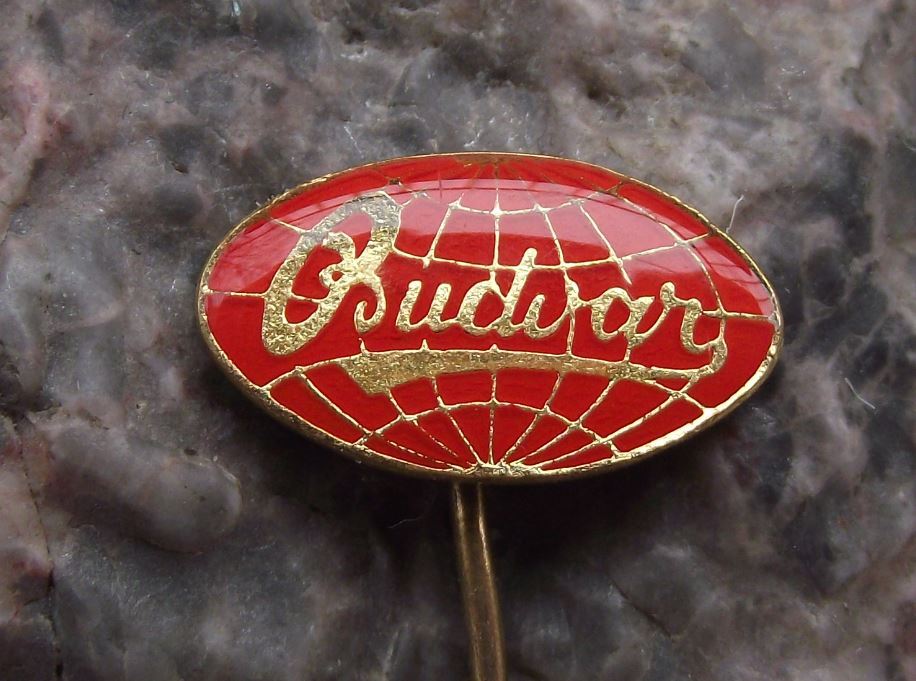 Antique Budvar Czech Budweiser Brewery Pivovar Lager Beer Pin Badge Red - Badgecrazy