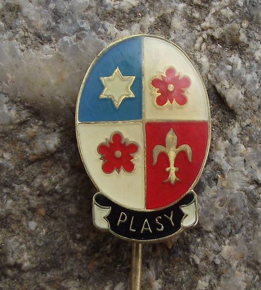 Plasy Plass Czech City Coat of Arms Heraldic Crest Tourist Souvenier Pin Badge - Badgecrazy