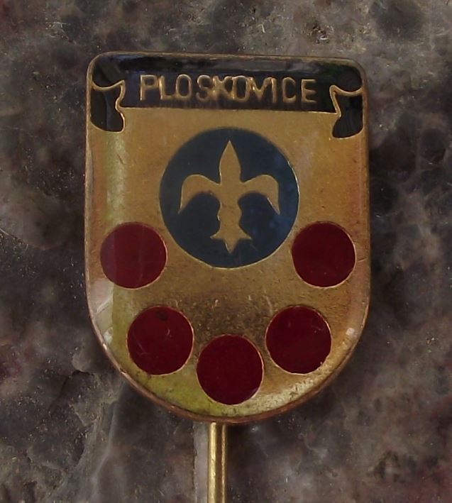 Ploskovice Czech Village Ploschkowitz Heraldic Crest Coat of Arms Pin Badge - Badgecrazy