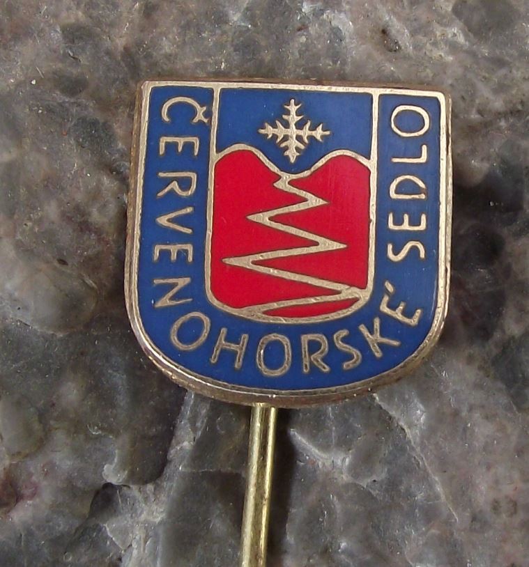 Antique Cervenohorske Sedlo Czech Ski Resort Czechoslovakia Tourist Pin Badge - Badgecrazy