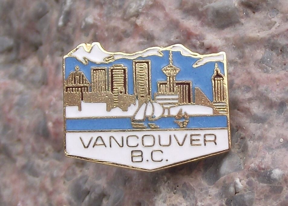 Vancouver British Columbia Canada Canadian City Souvenier Pin Badge - Badgecrazy