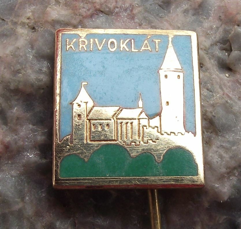 Vintage Krivoklat Castle Bohemian Palace Czechoslovakia Czech Tourist Pin Badge - Badgecrazy