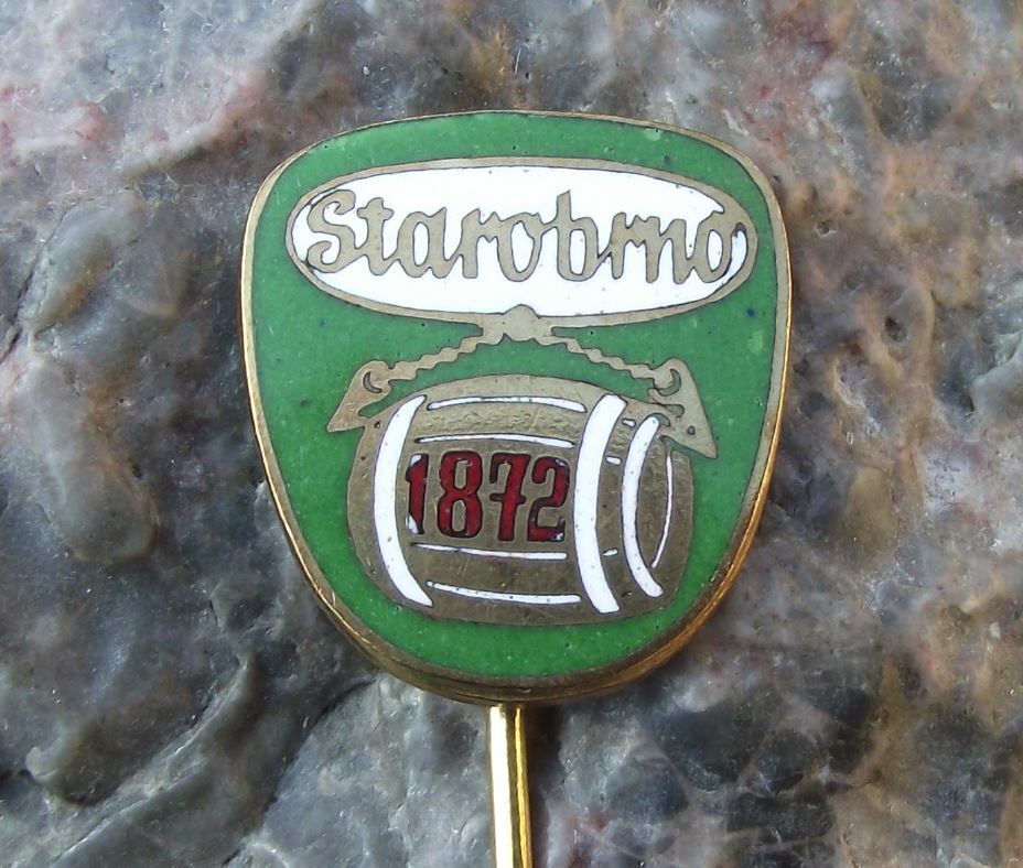 Antique Starobrno 1872 Czech Beer Barrel Logo Brewery Lager Pin Badge - Badgecrazy