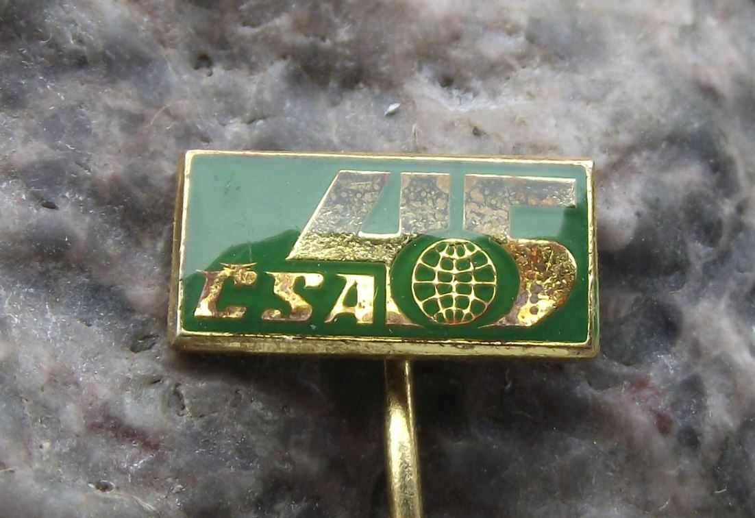 1968 CSA Czech Czechoslovakia State Airlines 45th Anniversary Aircraft Pin Badge - Badgecrazy
